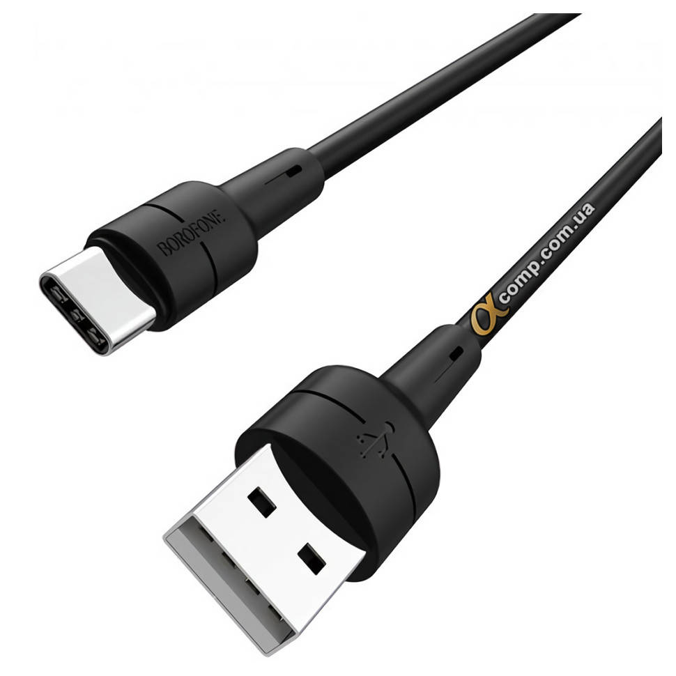 

Кабель USB 2.0 Type-C (AM/Type-C) 3A 1м, Черный