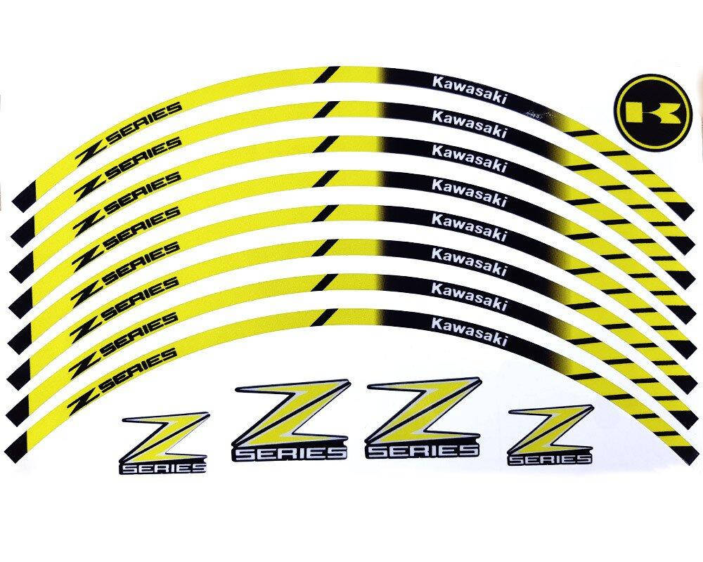 

Наклейка на обод колеса Kawasaki Z Series Yellow ОТРАЖАЙКА
