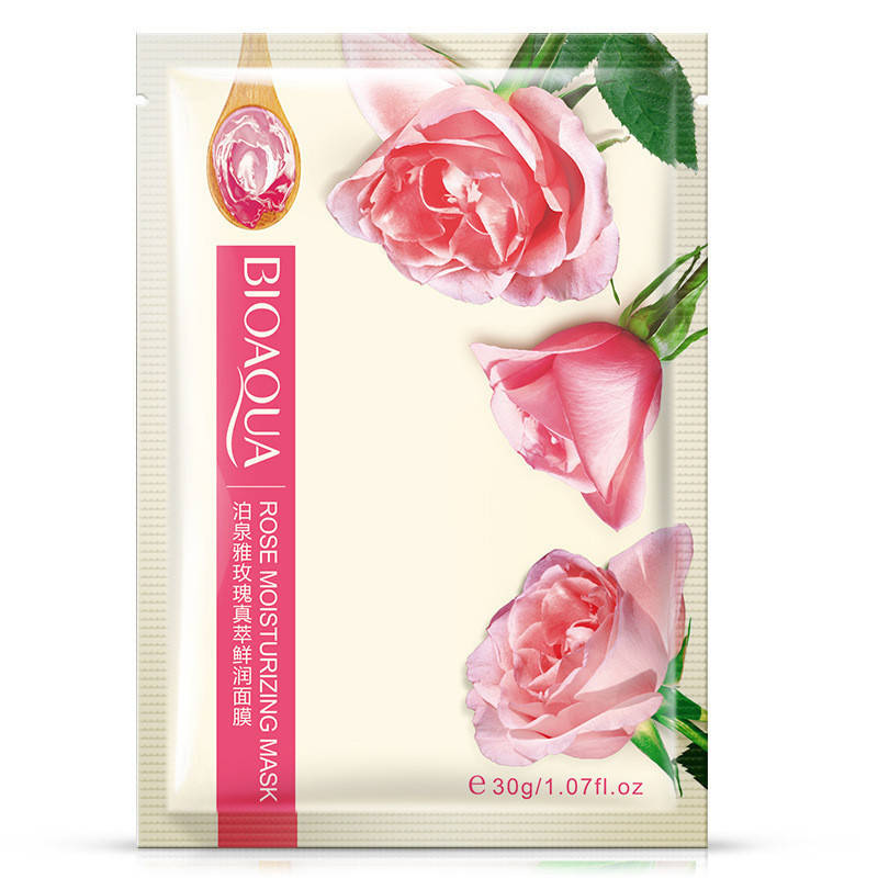 

Тканевая маска для лица с экстрактом розы Bioaqua Rose Moisturizing Mask, 30г
