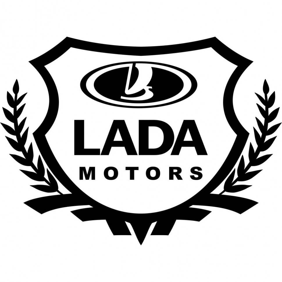 

Виниловая наклейка на автомобиль - Lada Motors Щит с логотипом