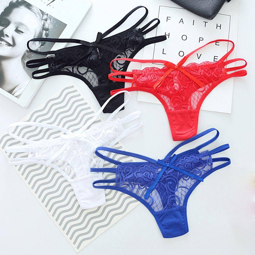 

Кружевные стринги с цветочным рисунком