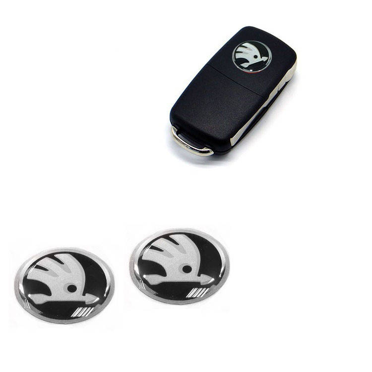 

Логотип наклейка на выкидной ключ Skoda New 12/14mm (Силикон)