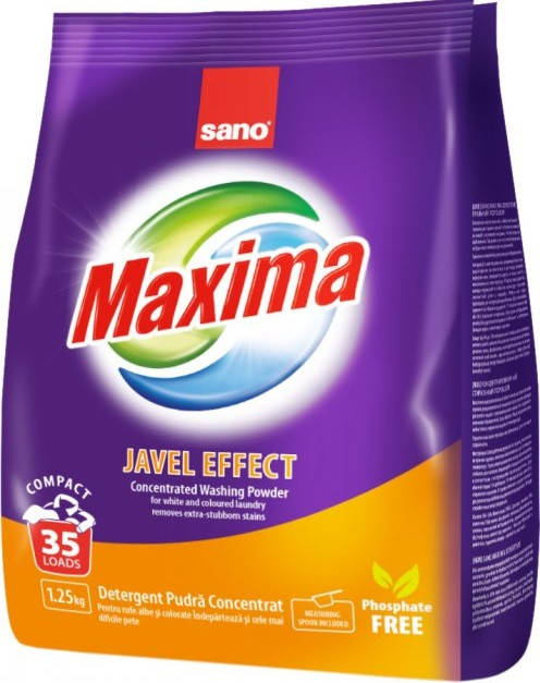 

Sano Maxima Javel Effect концентрированный стиральный порошок 1.25 кг