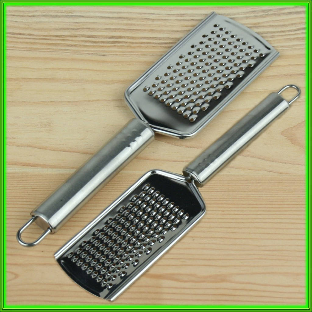 

Тёрка одинарная для сыра, чеснока, шоколада с круглой ручкой, Светло-серый