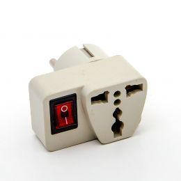 

Переходник английский глянец+выключатель GAV 447