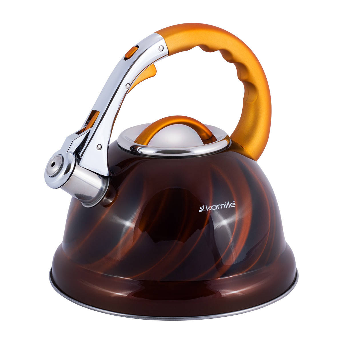 

Чайник со свистком Kamille KM-0690N 3 л золотой, Коричневый