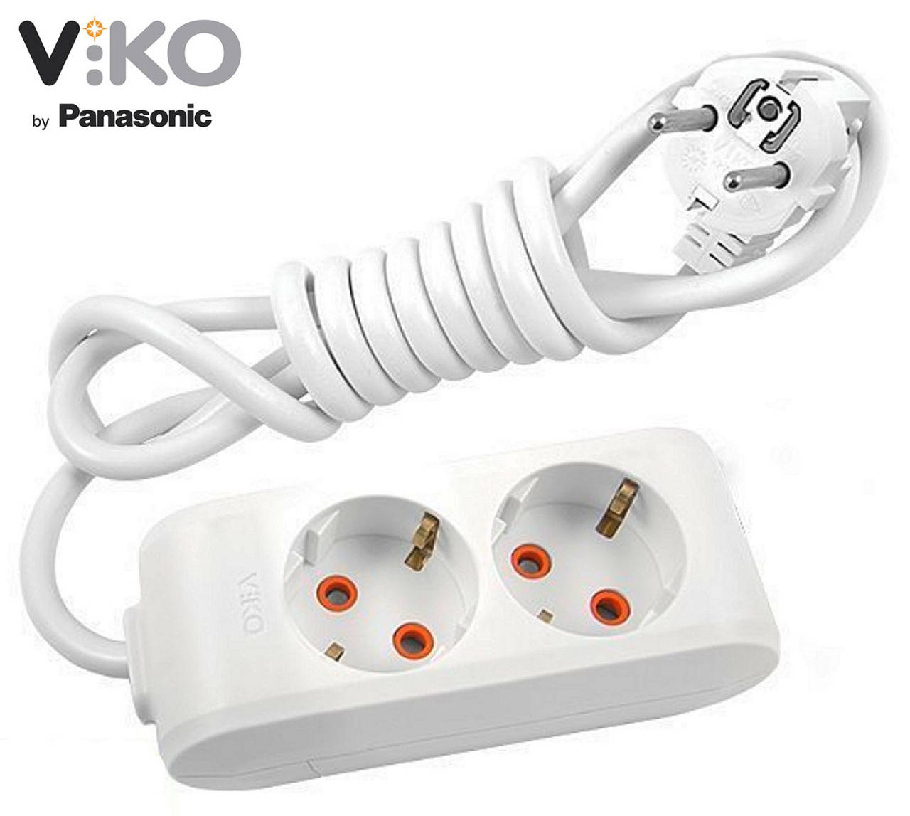 

Удлинитель VIKO 2 метра 2 гнезда с заземлением. Multi-let