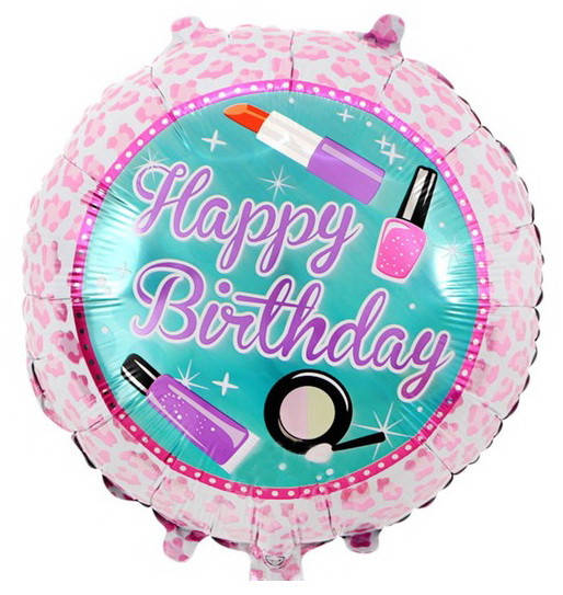 

Фольговані кулі коло "Happy Birthday" Косметика Диаметр: 18"(45 см).