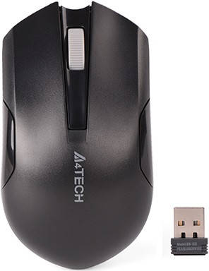 

Мышь A4Tech G3-200NS Silent Wireless black, Черный