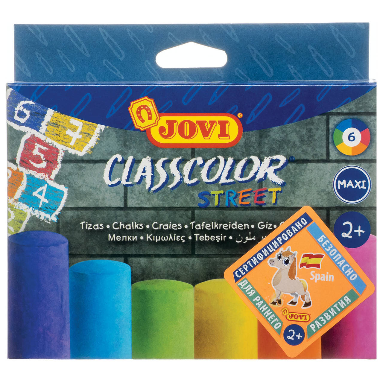 

Мелки цветные JOVI Classcolor Street 6 цветов, d20мм