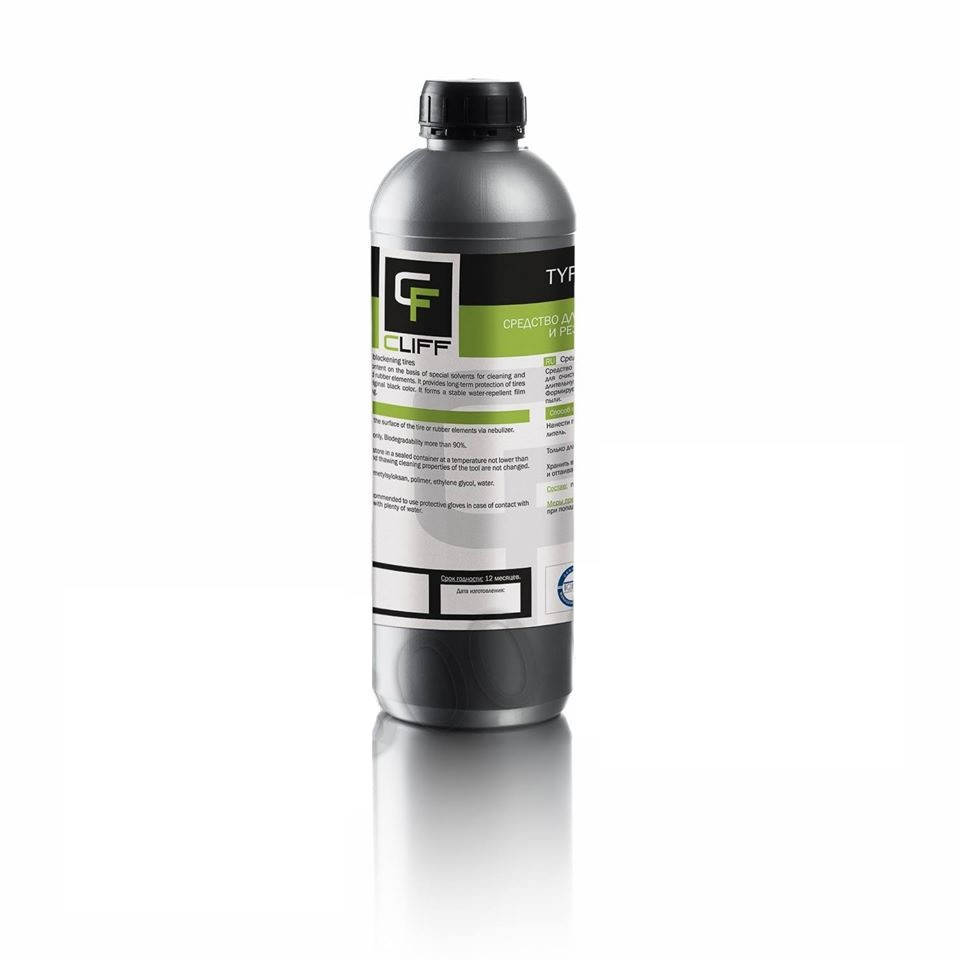 

Средство для чернения резины "TYRE GLOSS" (1л) CLIFF™