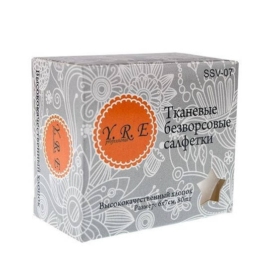 

Серветки тканинні безворсові YRE 6х7cm, 80шт.