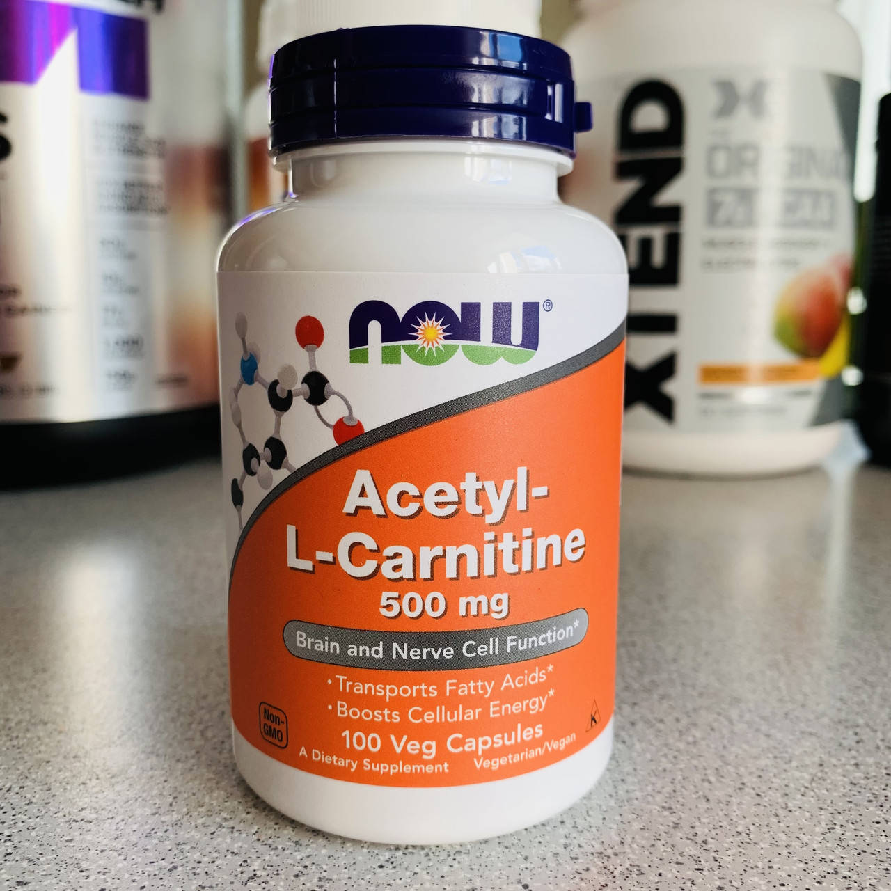 

Now Foods, Ацетил-L-карнитин, 500 мг, 100 растительных капсул