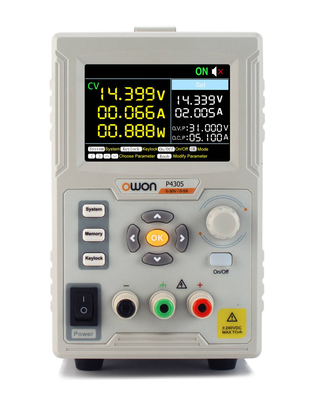 

Лабораторный источник питания OWON P4305 (0-30 В, 0-5 А, 1 мВ/1 мА)