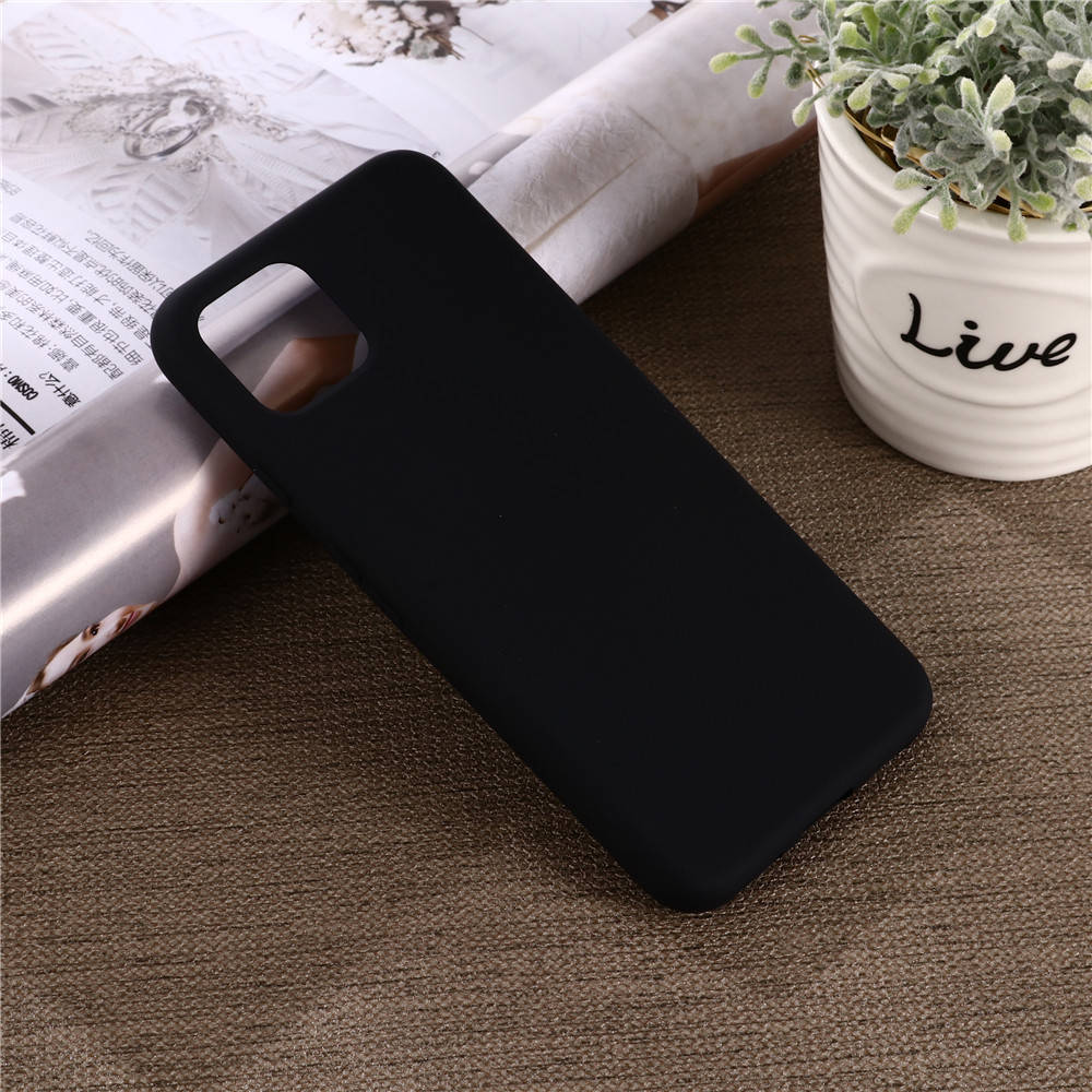 

Силиконовый чехол бампер с микрофиброй для Google Pixel 4 черный софт тач