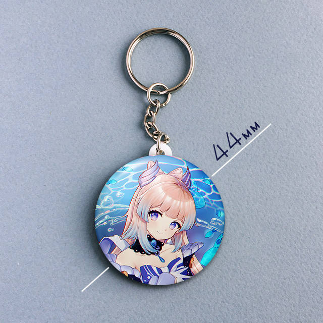 

"Сангономия Кокоми (Геншин / Genshin)" брелок круглый Ø44 мм, Разные цвета