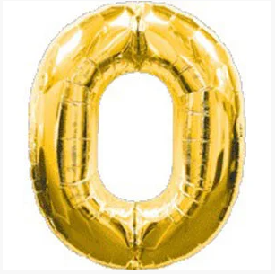 

Шар цифра фольгированная золото "0", 70 см