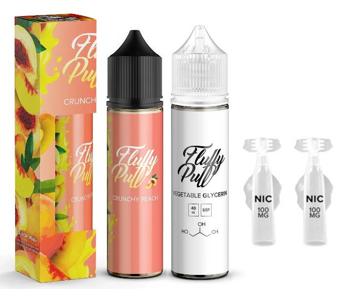 

Набор для самозамеса жидкости Fluffy Puff Crunchy Peach 60 мл. 6 мг/мл