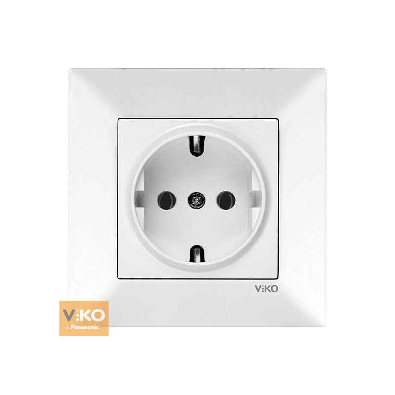 

Розетка с заземлением Viko MERIDIAN, белая