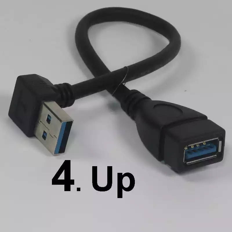 

Переходник штекер USB A - гнездо USB A, угловой, v.3.0, 20 см (Type-U)