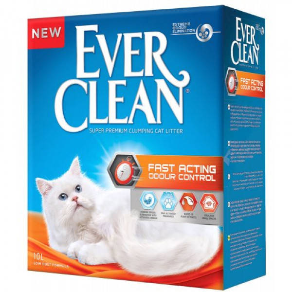

Комкующийся наполнитель, с активированным углем Ever Clean Fast Acting 10 л
