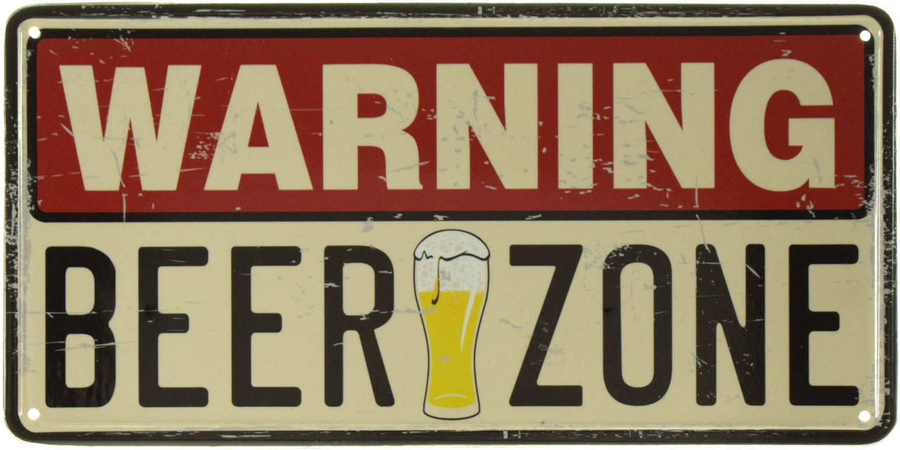 

Металлическая табличка "Предупреждение! Пивная Зона / Warning! Beer Zone" (ms-002535)