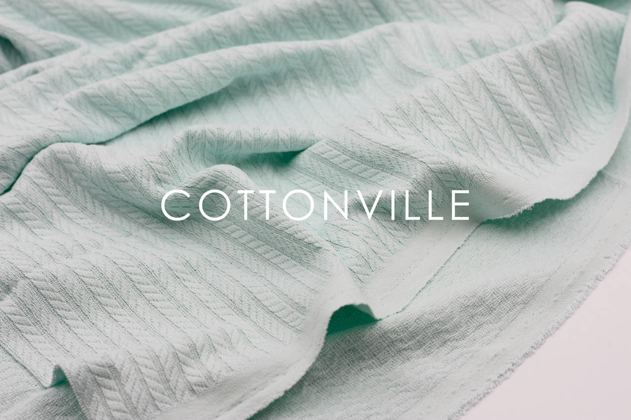 

Хлопок пике косичка 240 см Светлая мята, Мятный