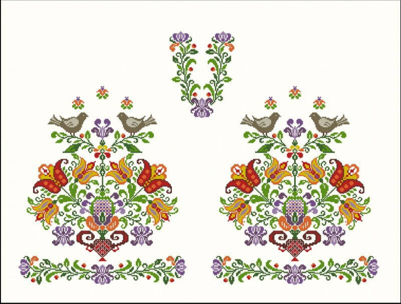 

БС-117 Заготовка женской вышиванки под бисер/нитку Домотканое білоє Днипро