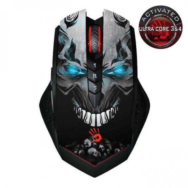 

Мышь беспроводная игровая A4Tech Activated Bloody (skull), 4000 CPI, Light Strike