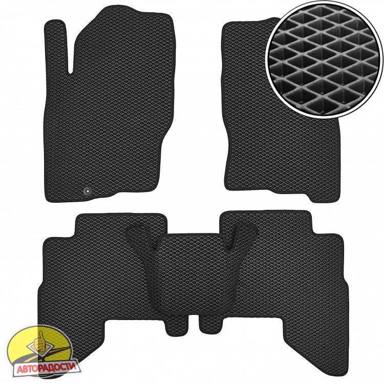 

Коврики в салон для Nissan Pathfinder '05-10, EVA-полимерные, черные (Kinetic), Черный