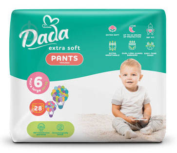 

Підгузники-трусики дитячі Dada 6 28шт Україна