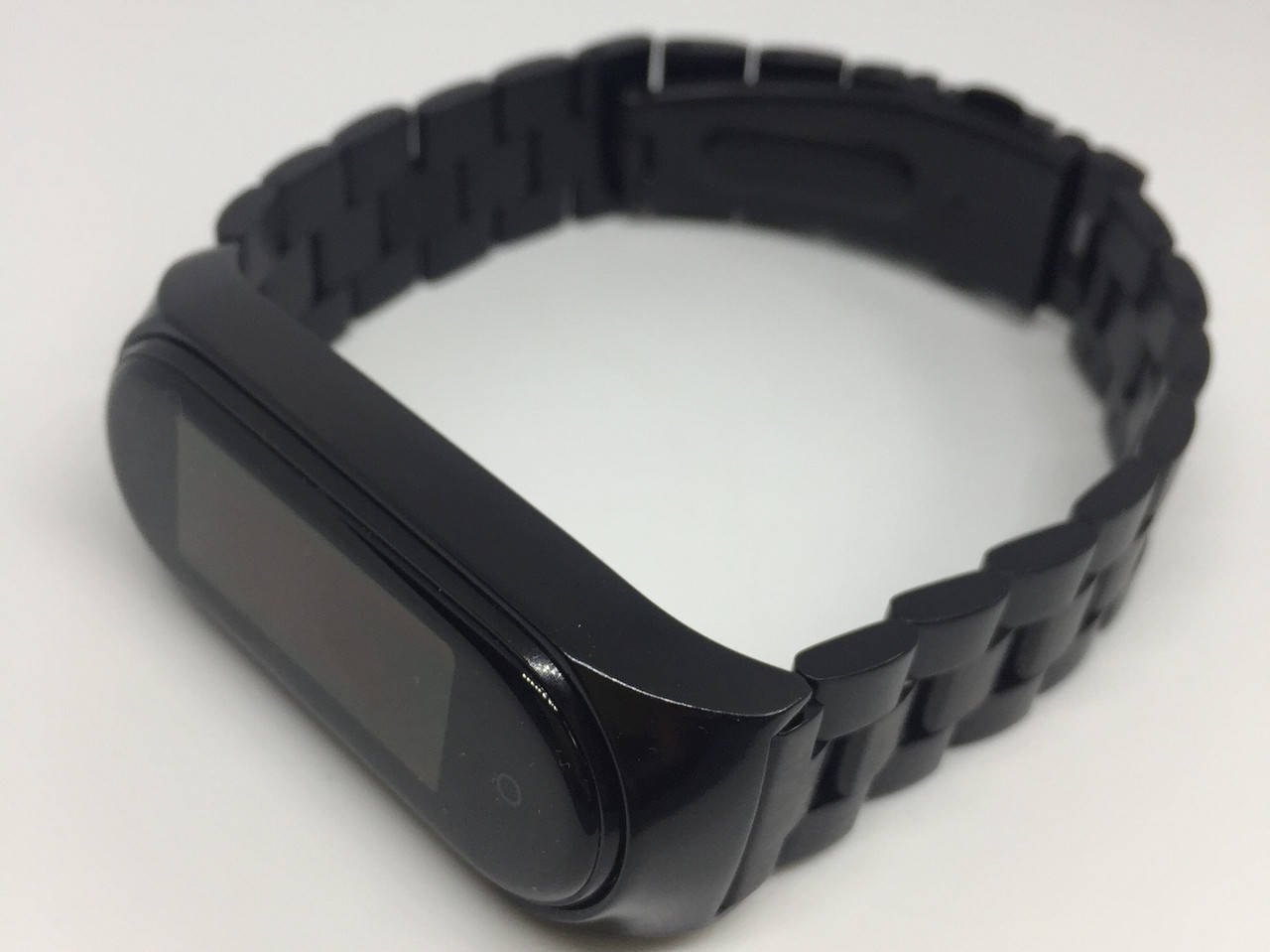 

Металлический ремешок mi band 3 mi band 4 крупное звено чёрный
