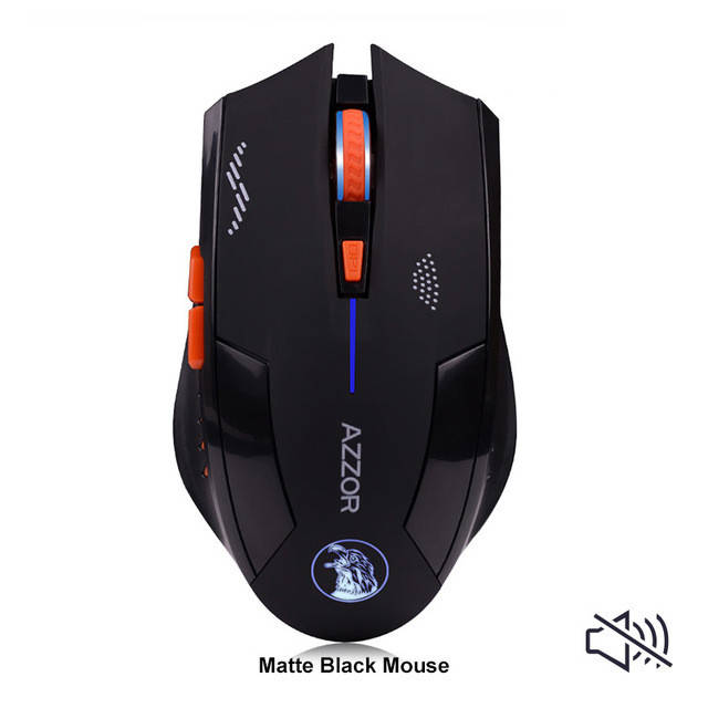 

Бесшумная беспроводная мышка AZZOR Матовая, Черный