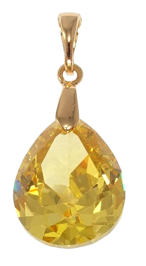 

Кулон Xuping Позолота 18K "Желтый фианит" для цепочки до 5мм