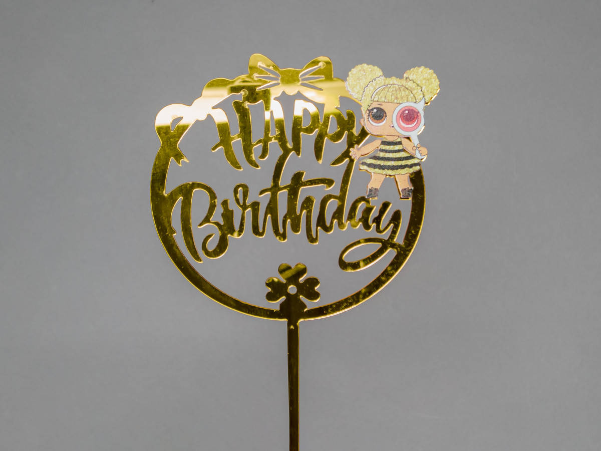 

Зеркальный топпер Happy Birthday Кукла Лол