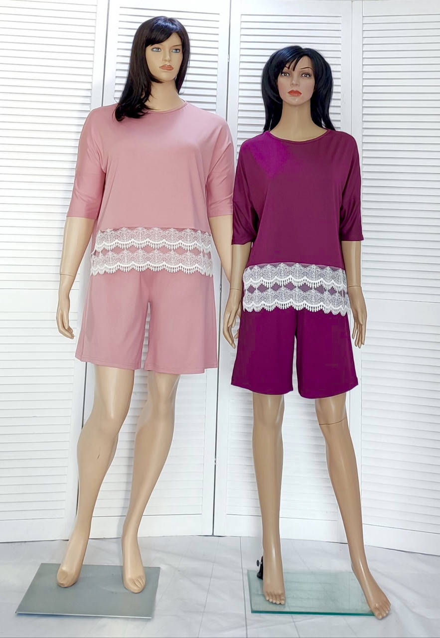 

Трикотажный домашний костюм с шортами