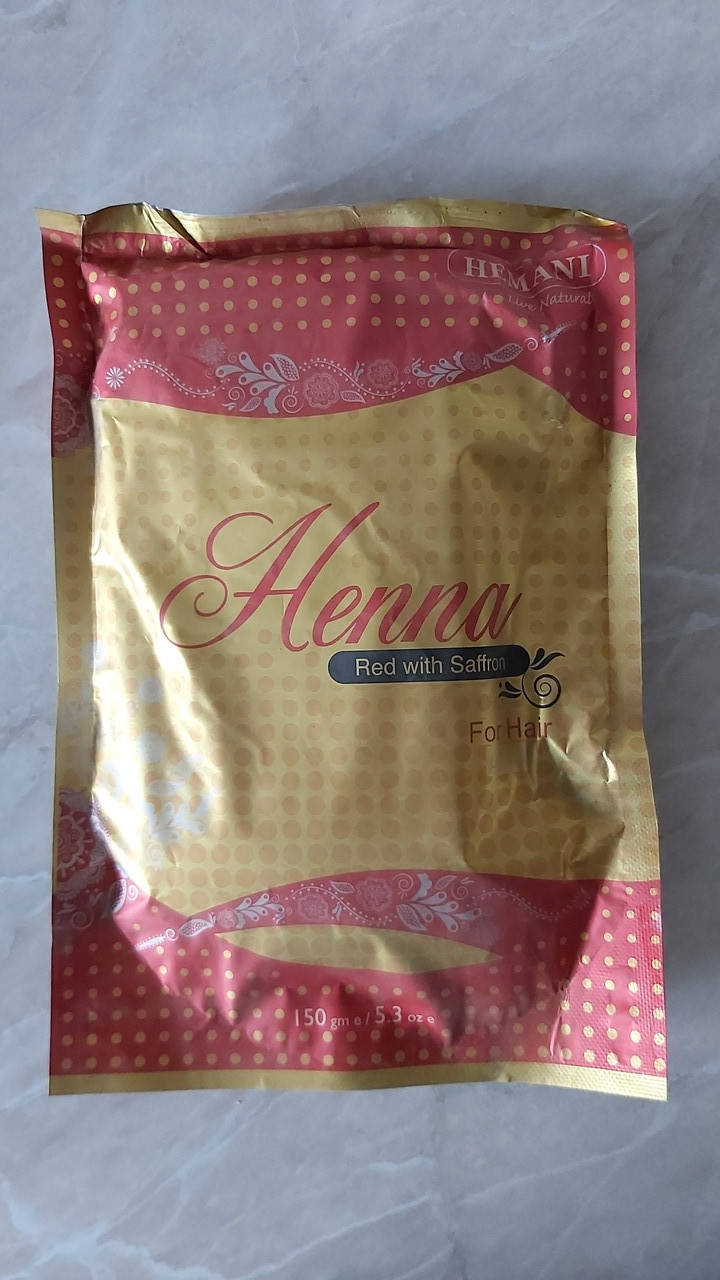 

Хна для волос Hemani Красная с шафраном 150gr.