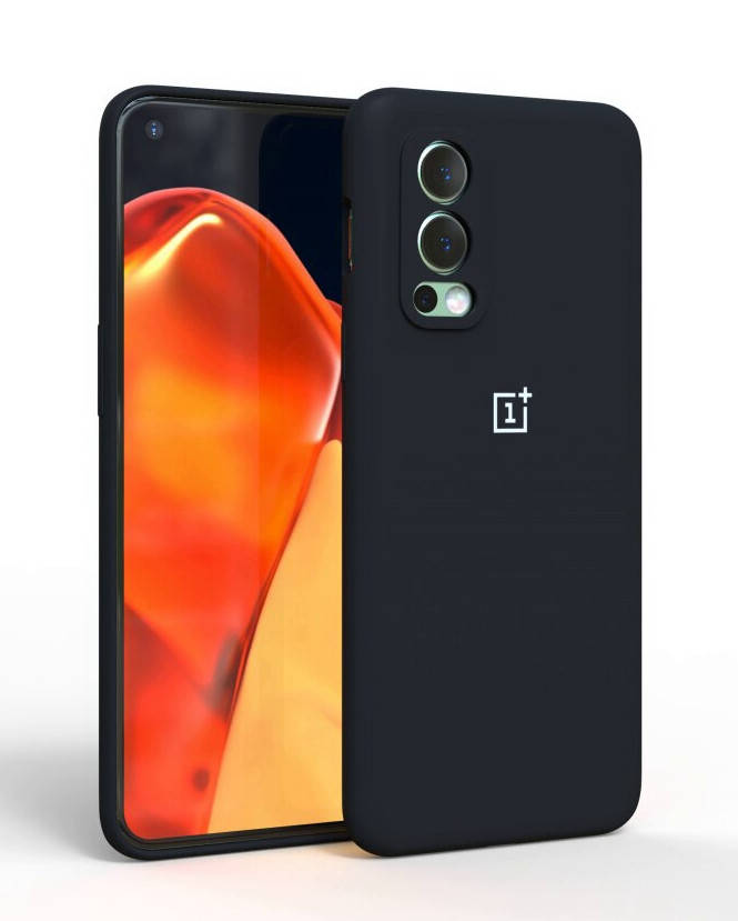 

Силиконовый чехол для OnePlus Nord 2 Черный микрофибра soft touch