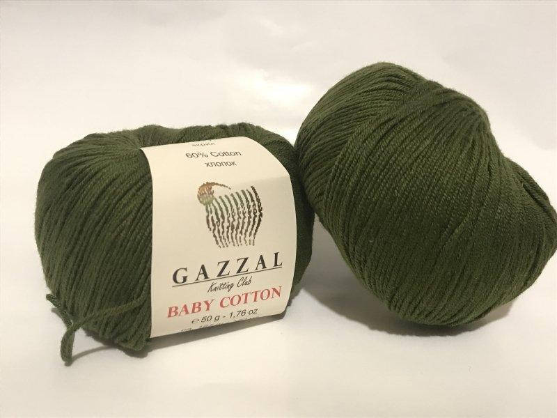 

Пряжа Baby cotton-3463, Хаки