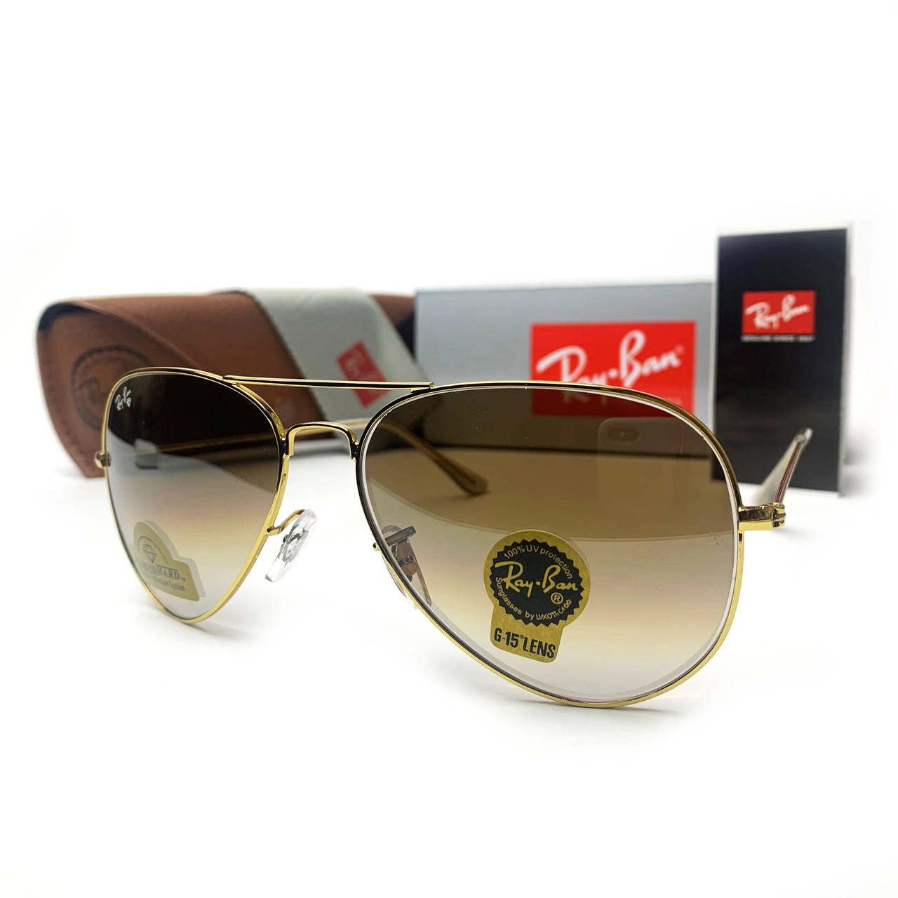 

Солнцезащитные Очки R-B Aviator 3025 Капли High Градиент, Золотистый