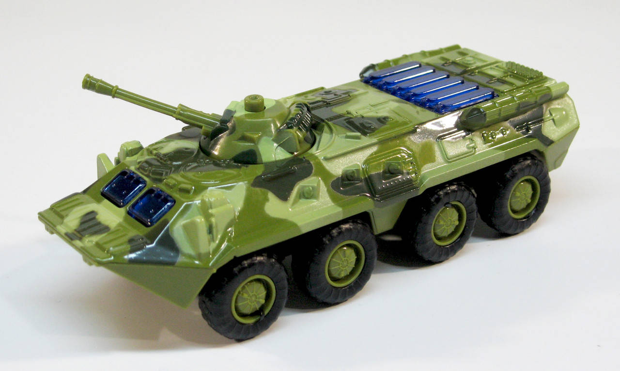 

Бронетранспортёр БТР-80 металлическая модель, 1:54, звук, свет, инерция, Хаки