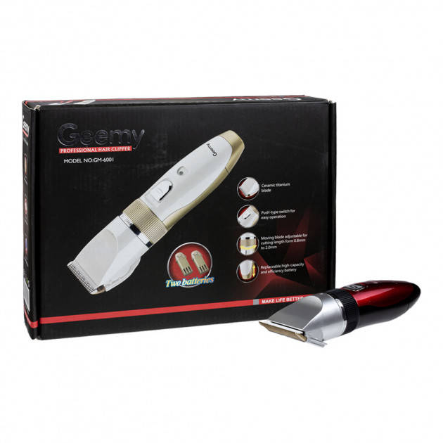 

Машинка для стрижки волос белая Geemy GM-6001