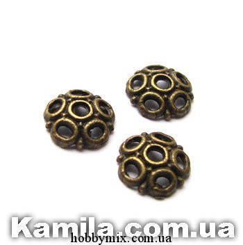 

Обниматели для бусин бали "бронза" (0,8 см) 40 шт в уп.