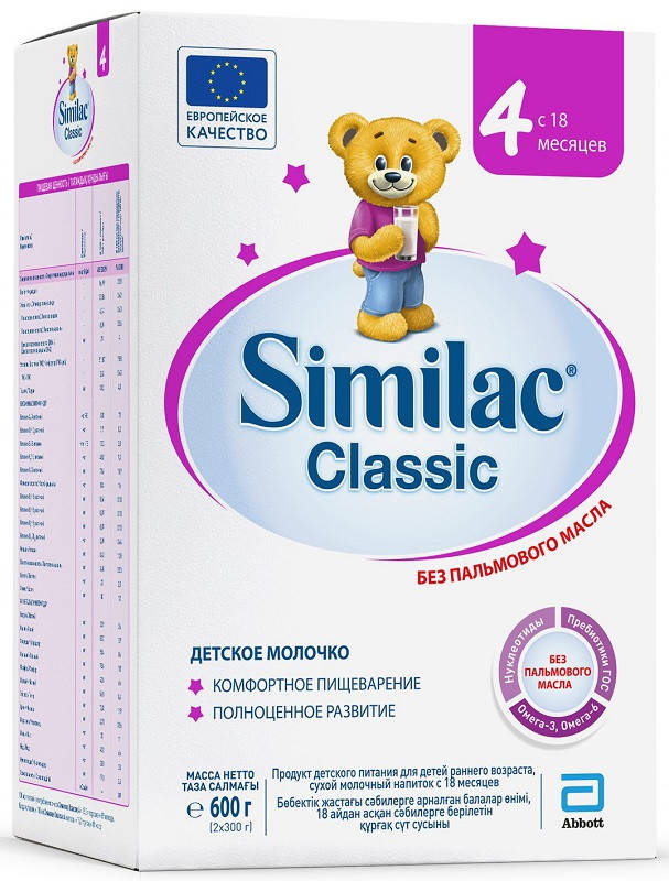 

Similac Молочная смесь Classic 4 (18м+) картон 600г (детское молочко) Суміш молочна суха