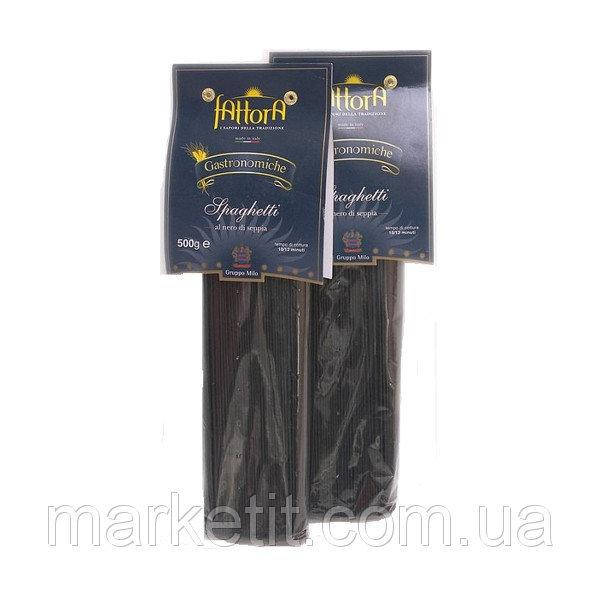 

Спагетти Fattora с чернилами каракатицы «Spaghetti al nero di seppia» 500г (макароны)