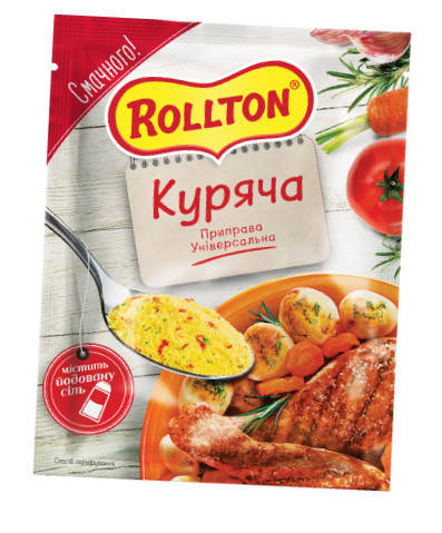 

Приправа універсальна Куряча "Роллтон" 80г (1/25)