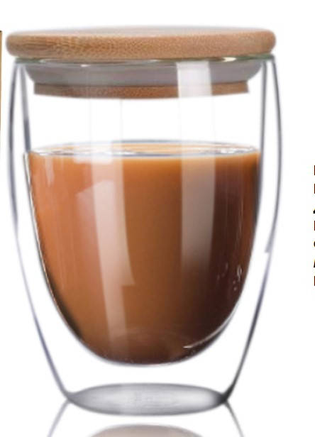 

Стакан з подвійною стінкою та бамбуковою кришкою 350мл