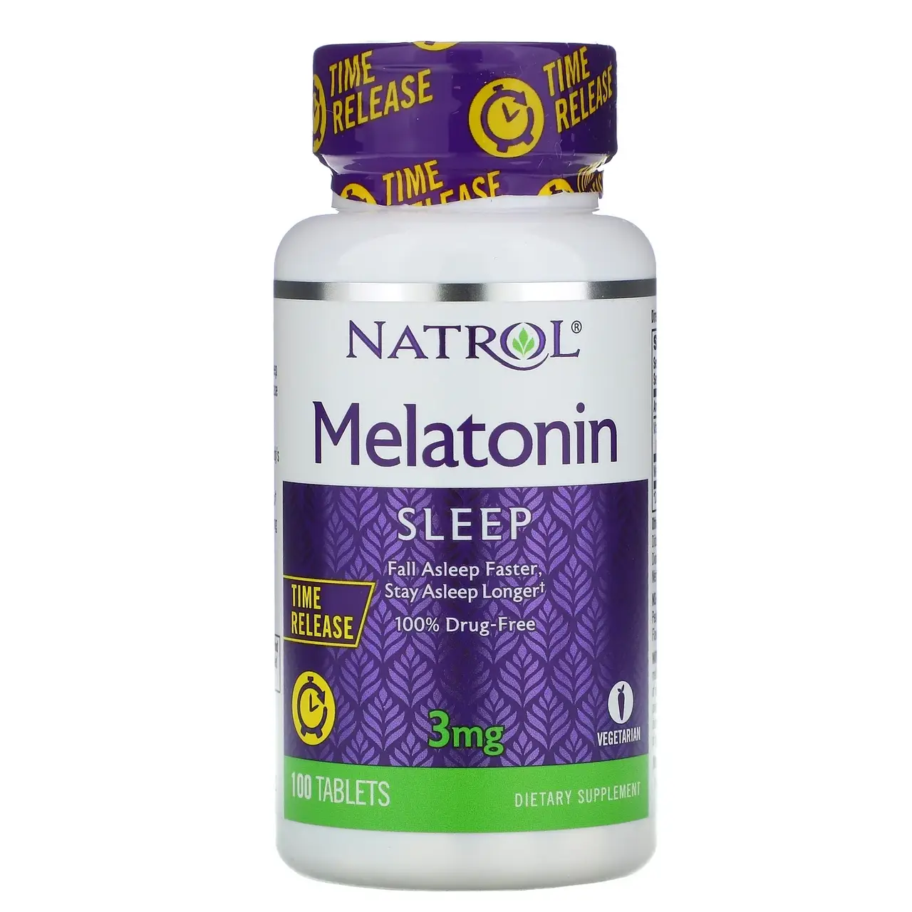 

Мелатонин, Natrol 3 мг, 100 таблеток (NTL-00458)