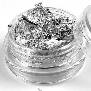 

Жатая фольга в баночке серебро, Серебристый