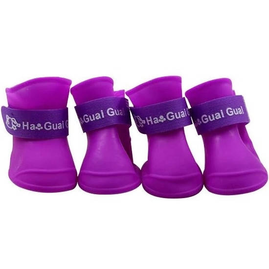 

Непромокаемые резиновые сапоги для собак, фиолетовый, резиновая обувь для собак мелких, средних, крупных пород XL